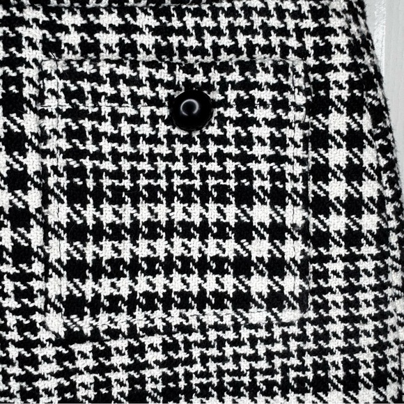 Commense Wool-Blend Checked Mini Skirt - Picture 4 of 8